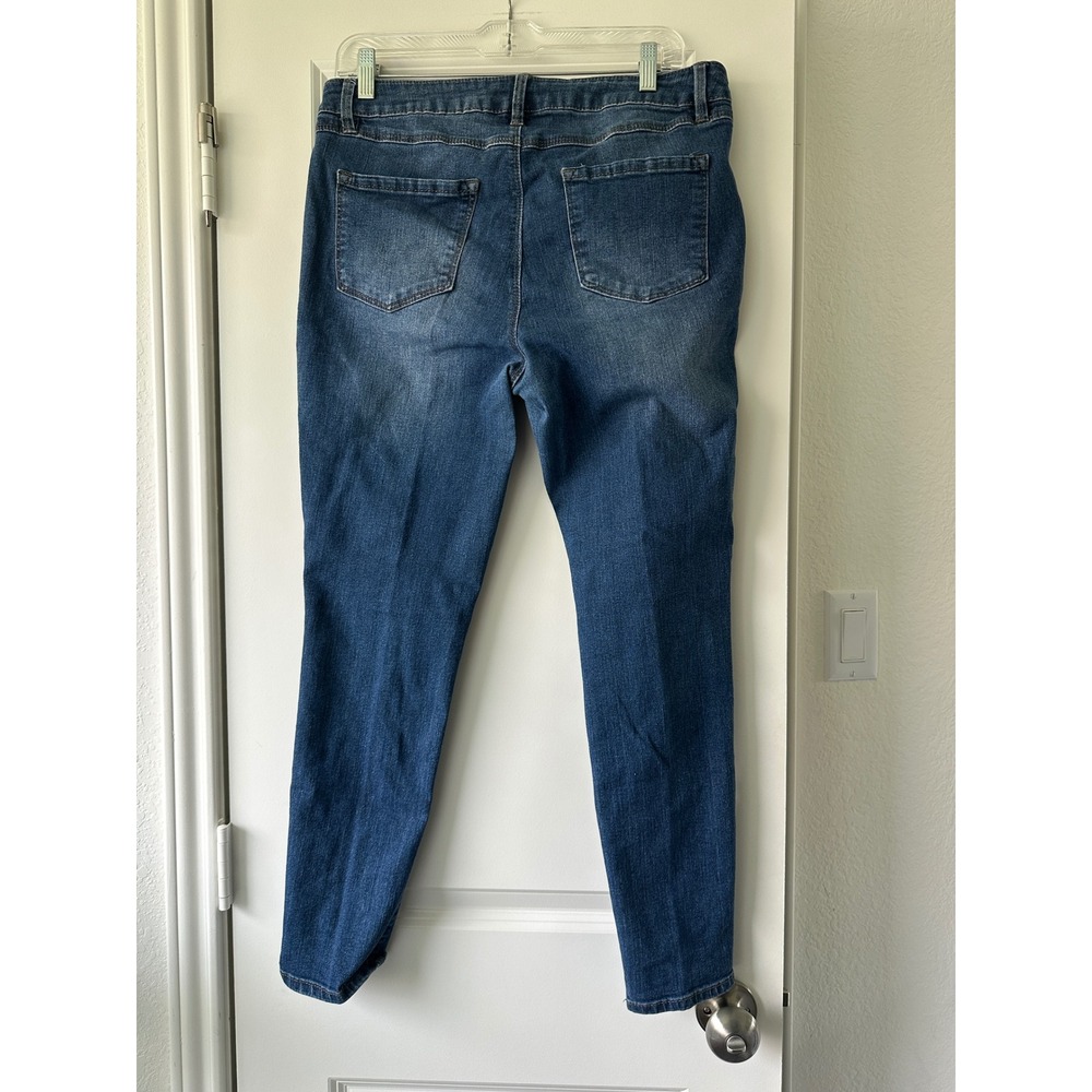 d.jeans Womens Size 14 Medium Wash High Rise Skinny Jeans Stretch Denim - Picture 4 of 4